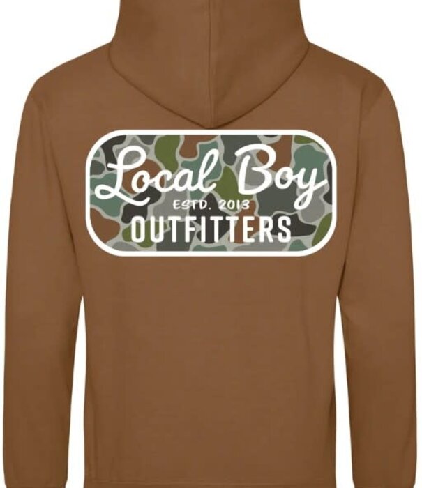 Local Boy Outfitters Local Boy Brushwood Retro Patch Hoodie Caramel Toffee