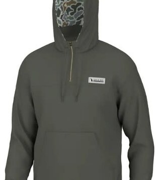 Local Boy 1/4 Zip Hoodie Olive