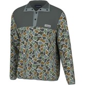 Local Boy 1/4 Snap Pullover Forest Camo Bluff