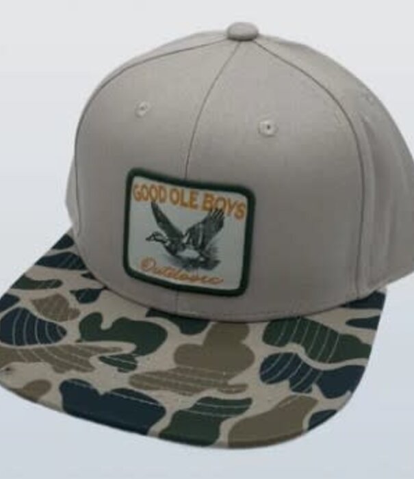 Good Ole Boys GOB Mallard Landing Woven Patch Hat Beige/Old School Camo