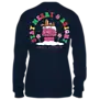 Youth Merry and Bright Deer L/S Tee Navy