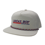 Local Boy Retro Latte Perforated Flat Brim Hat Stone