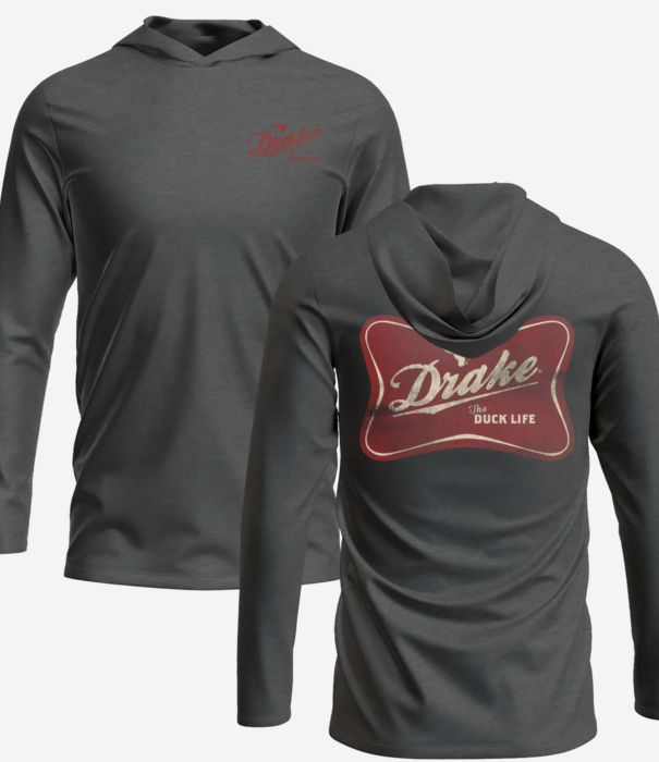 Drake Drake Life Graphic L/S Hoodie Tee Graphite Heather