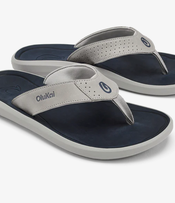 Olukai Men's Pili Ash/Mood Indigo