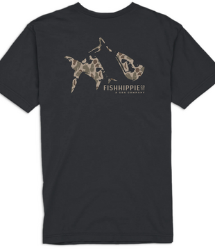 Fish Hippie Banks Camo Black Tee