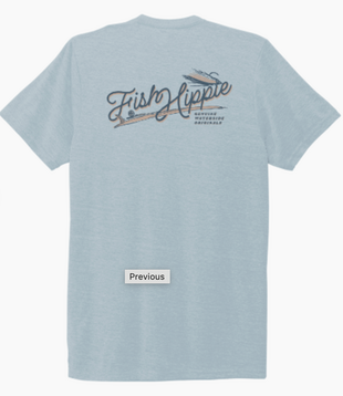 Fish Hippie On Board Flatwater Shale Heather Tee