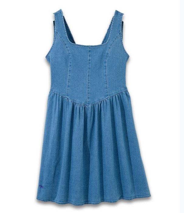 Simply Southern Simply Southern Dress Baby Blue Bow Denim