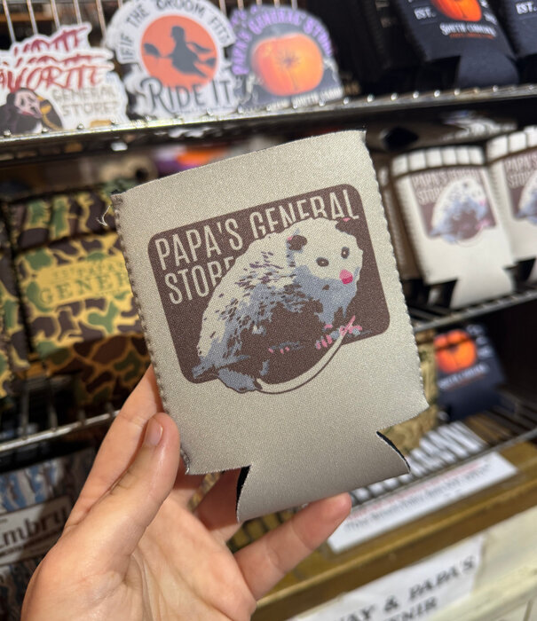 Papa's General Store Possum PGS Logo Coozie