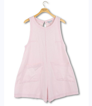 Simply Southern Washed Rose Pocket Romper