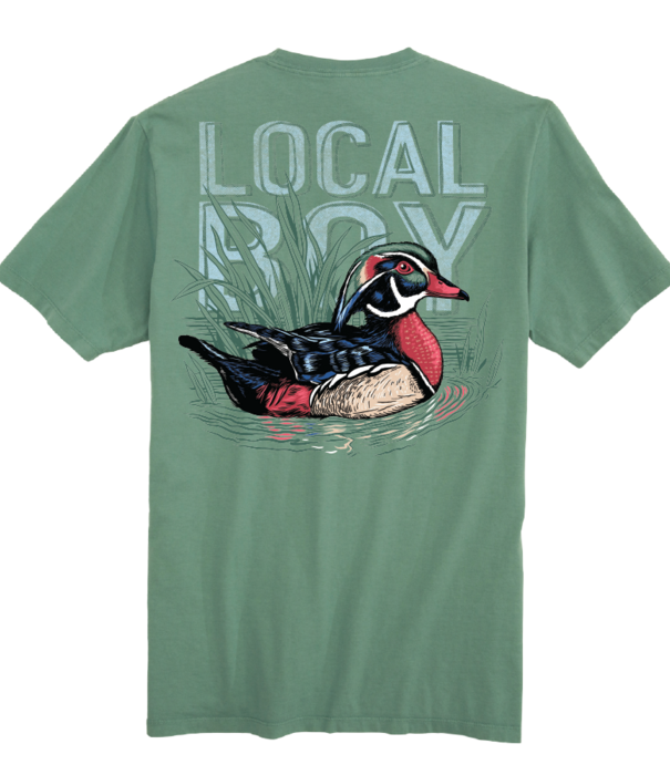 Local Boy Outfitters Toddler Wood Duck Light Green SS Tee
