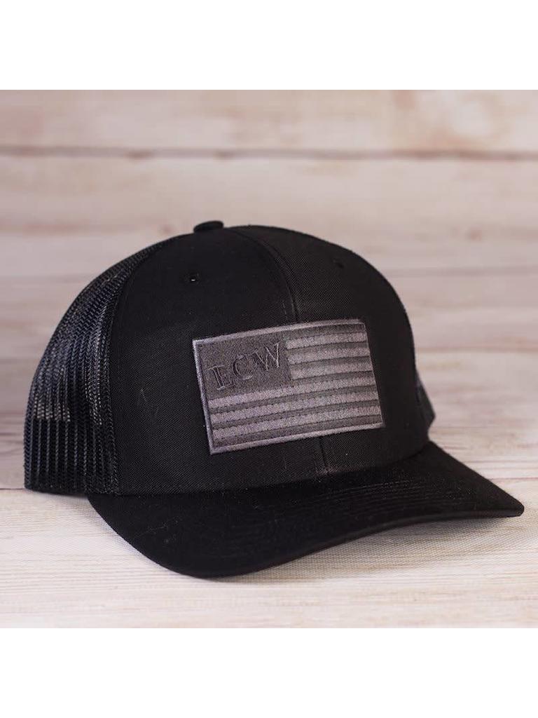 baseball cap with american flag patch