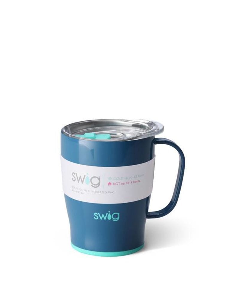 Swig Life Dish Washer Safe 18oz Travel Mug With Spill Resistant Slider Lid In Denim Papa S General Store