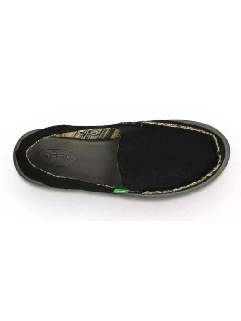 sanuk donna hemp black