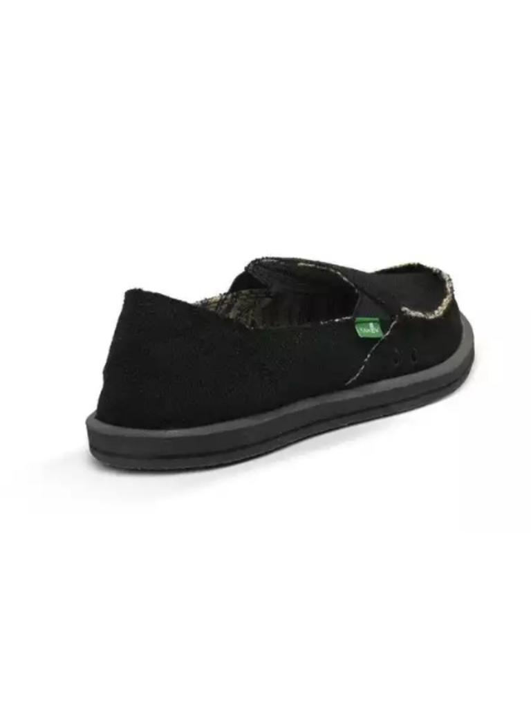 sanuk donna hemp black