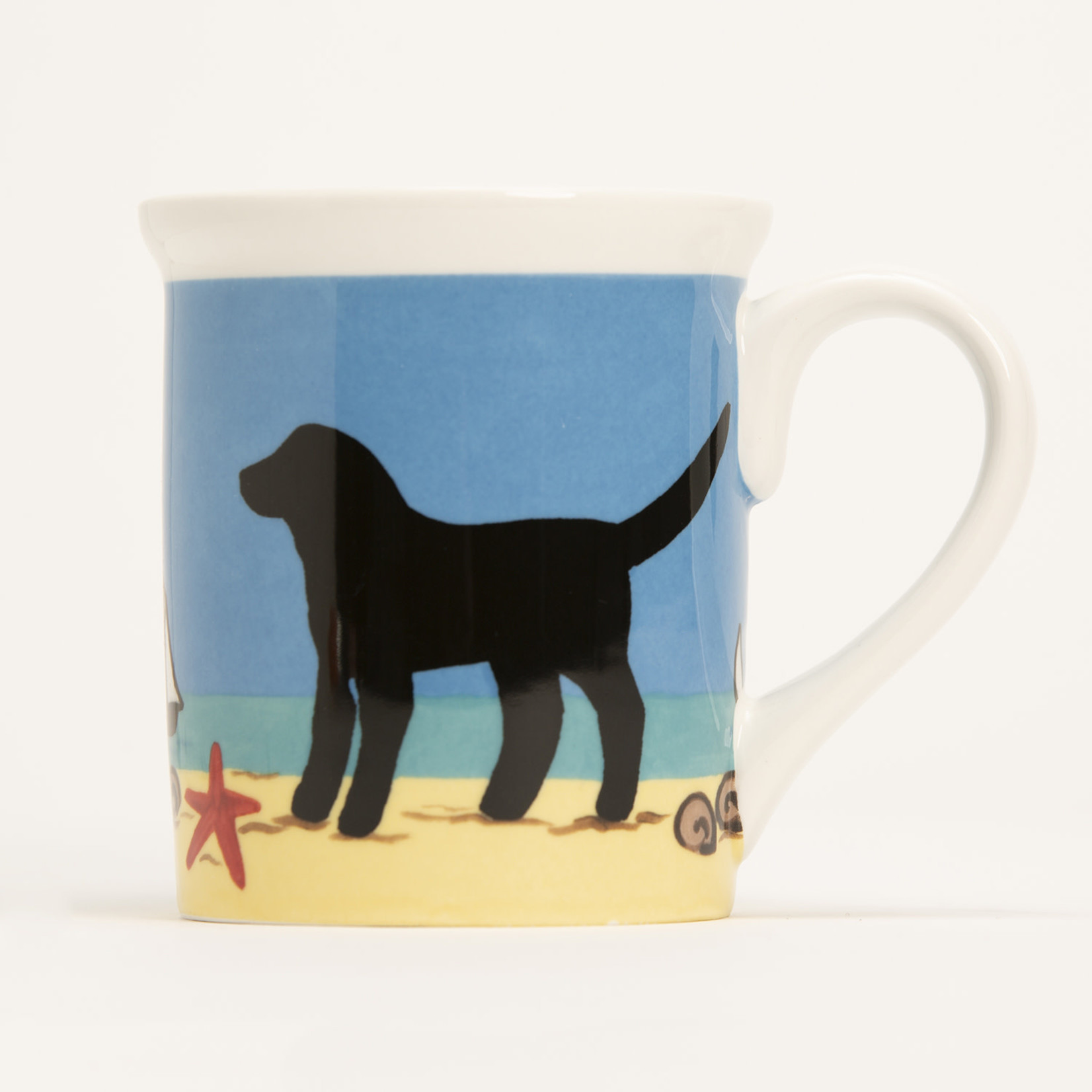 4.25" Mug - Beach Dog Black