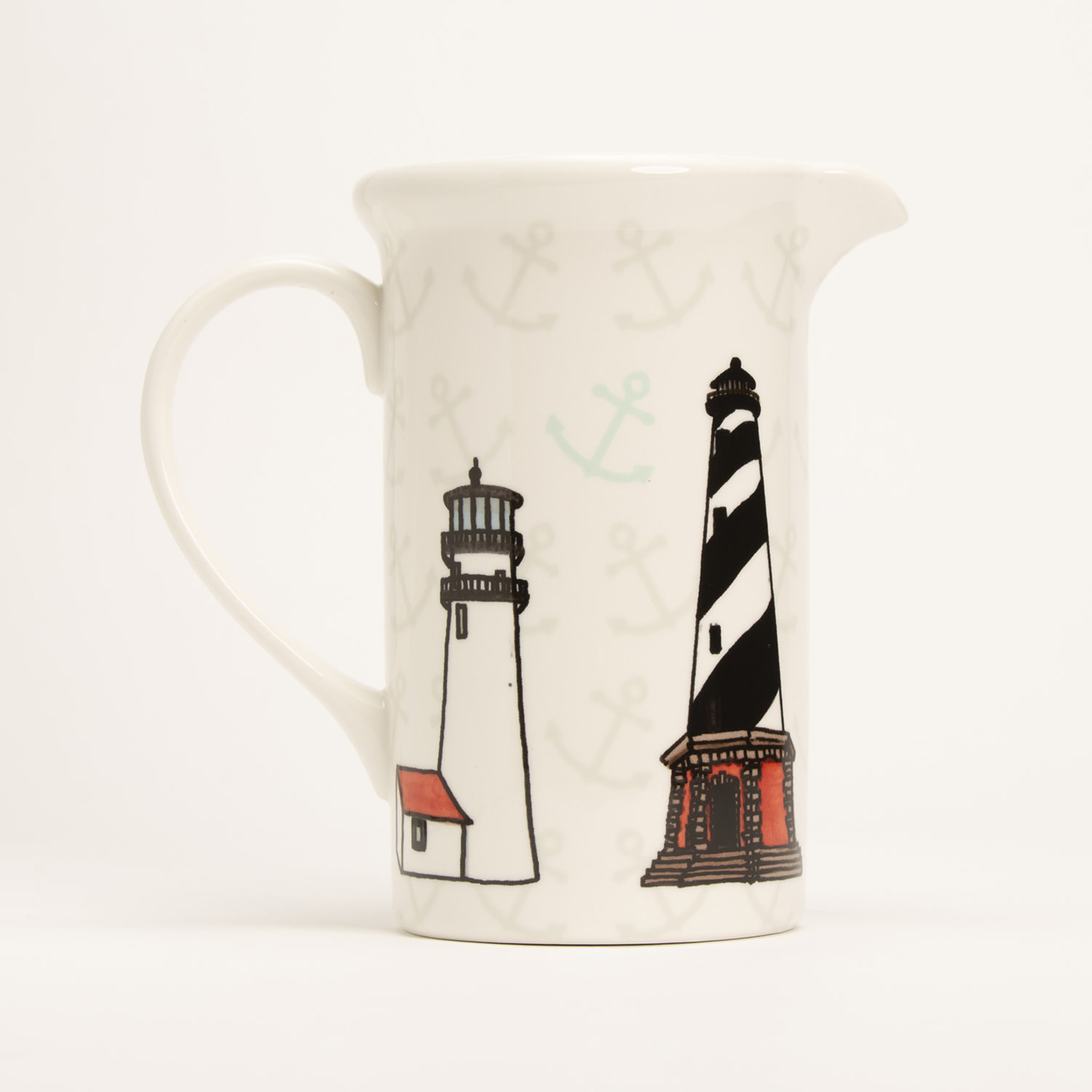 8" Pitcher - Lighthouses