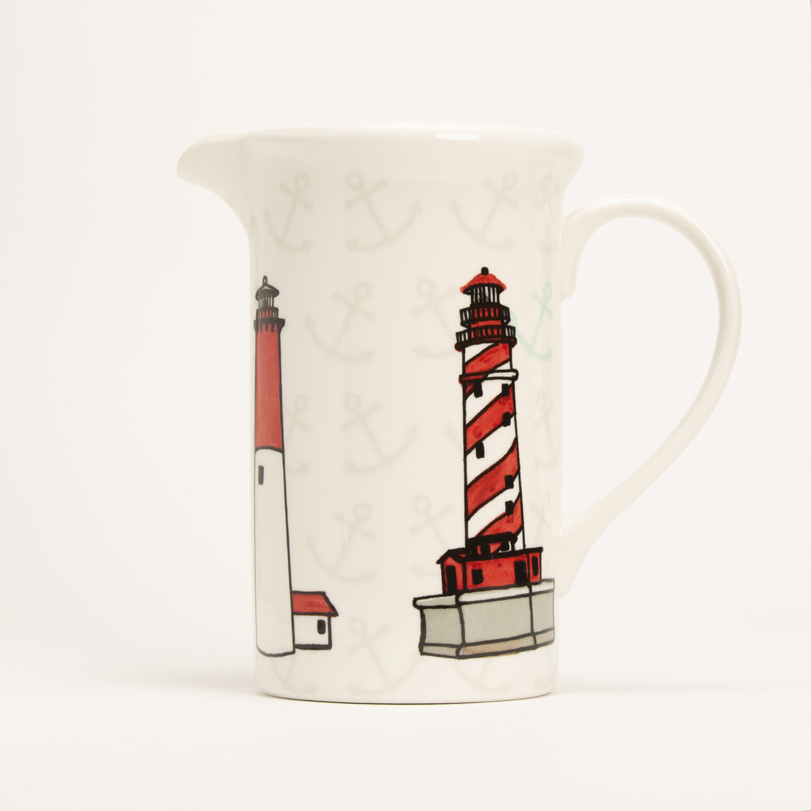 8" Pitcher - Lighthouses
