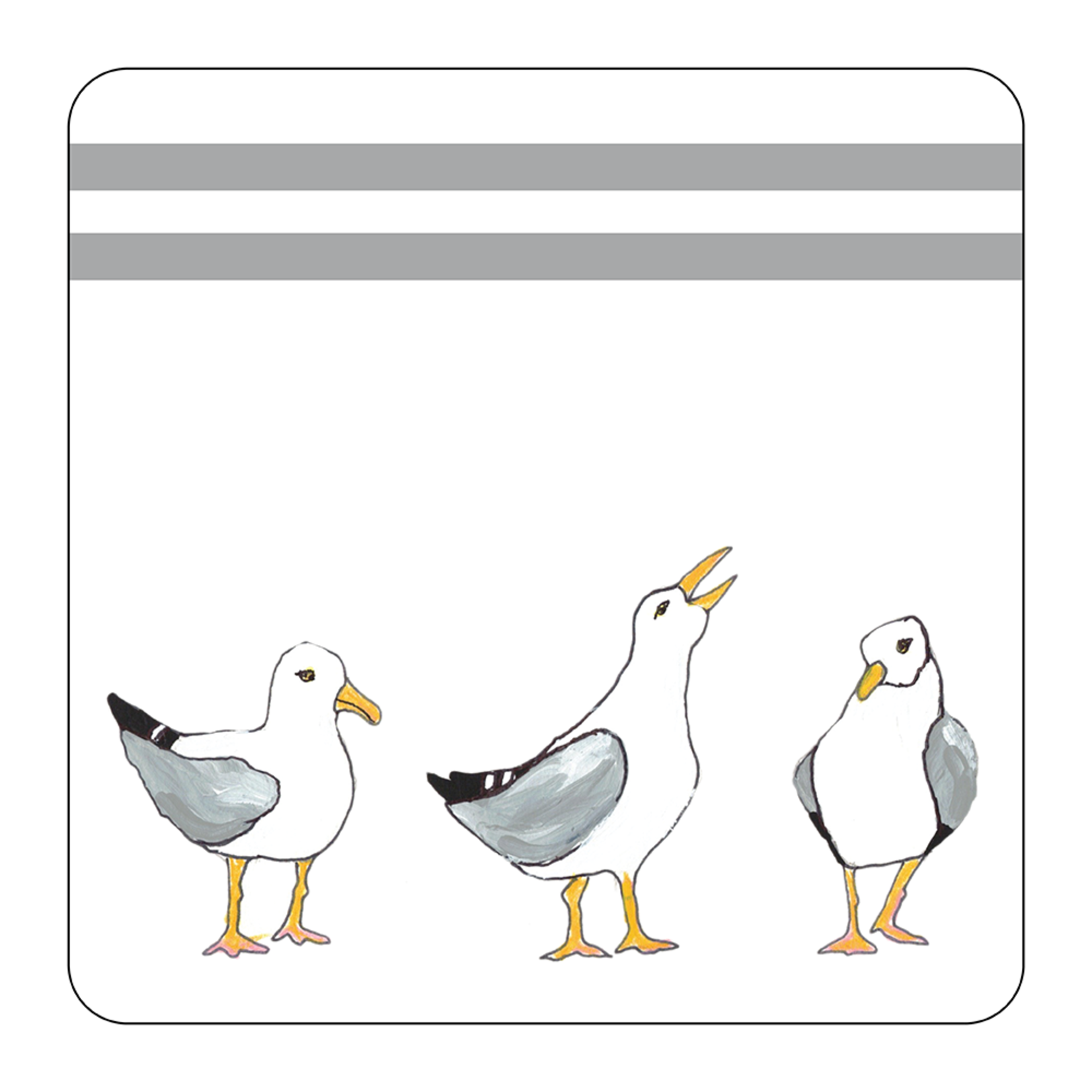 4 Piece Coaster Set - Seagulls