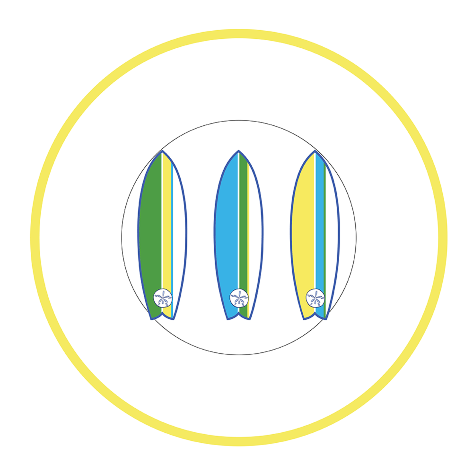 7.5" Round Plate - Surfboard
