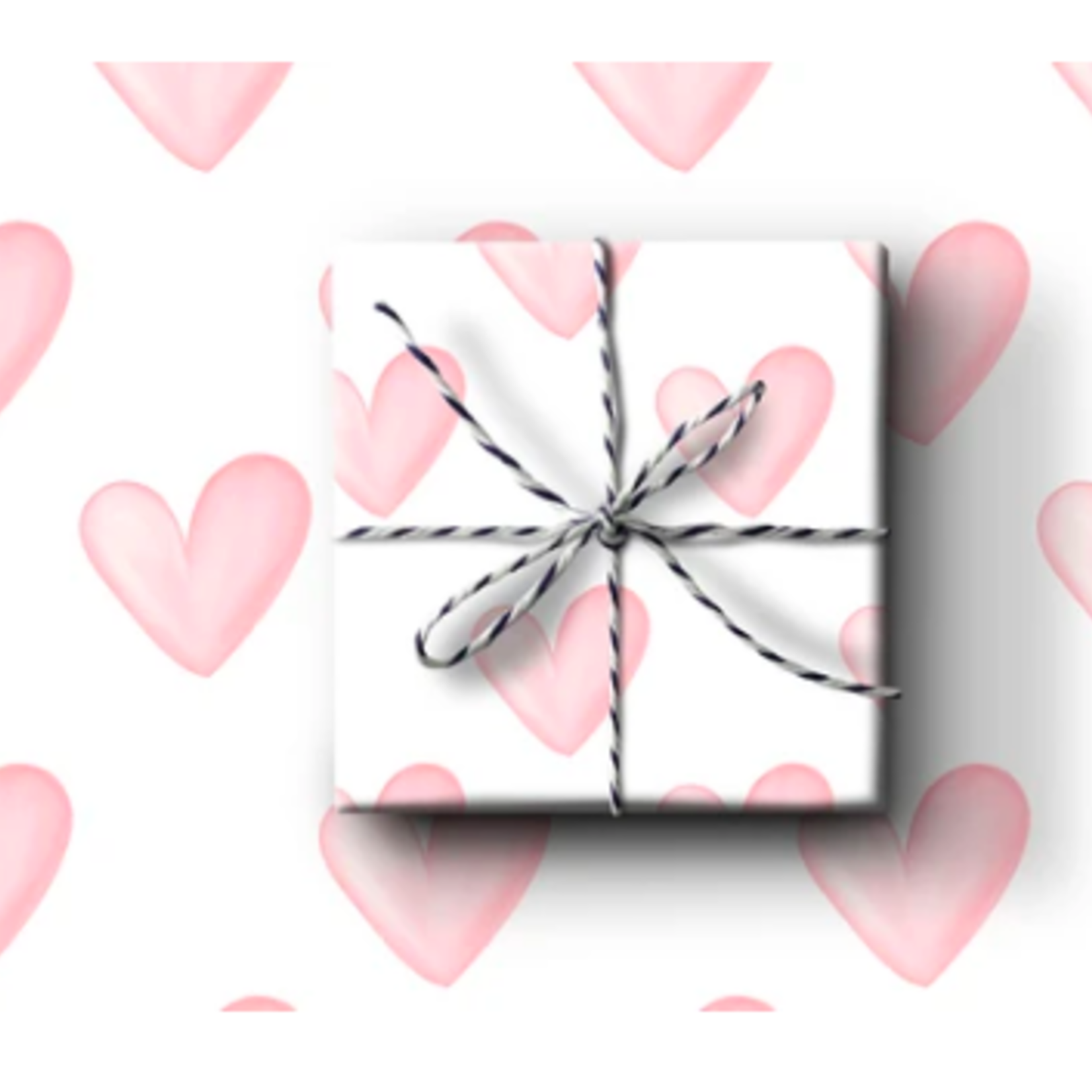 Pink Hearts Wrapping Paper (Set A)