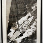 42.5 Inch Black and White Rectangle Sailing Boat Print