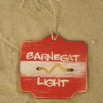 Beach Badge Ornament Red Barnegat Light