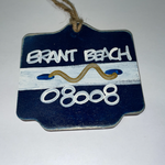 Beach Badge Ornament With Zip Navy Brant Beach