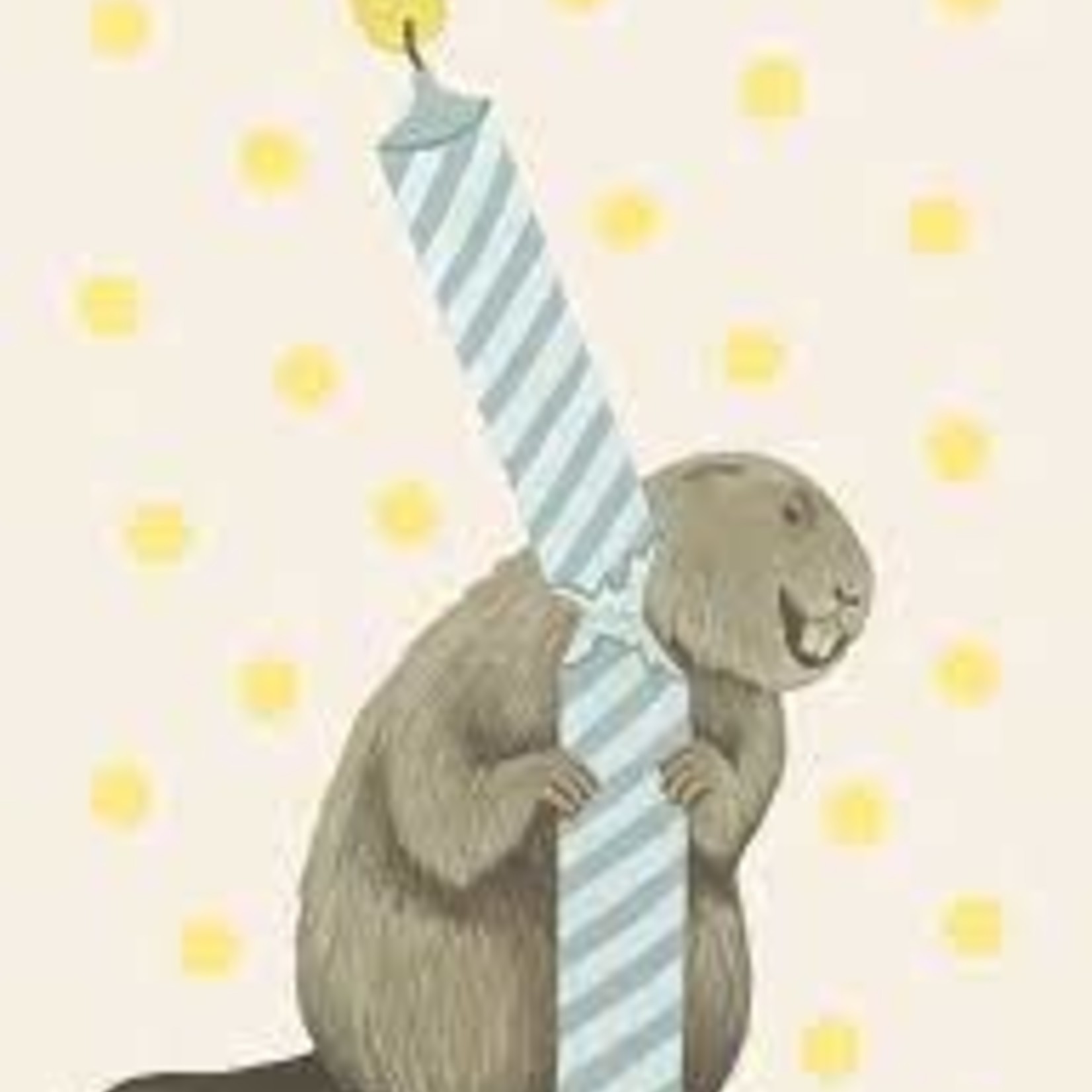 Beaver Candle Card and Envelope