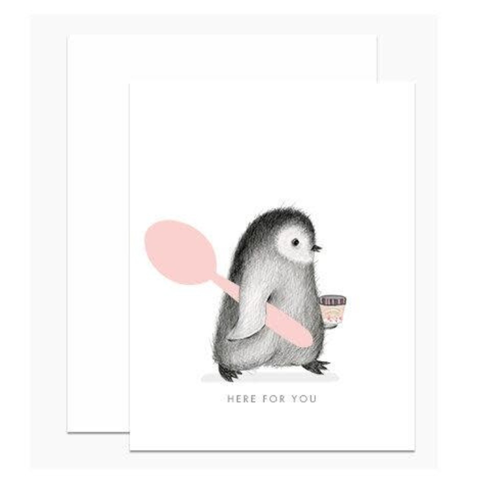 Here For You Penguin Card and Envelope
