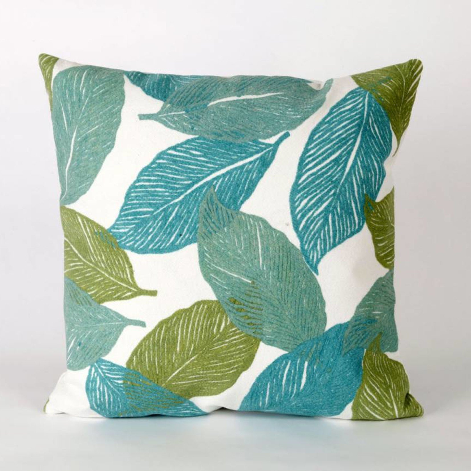Aqua Mystic Leaf Pillow