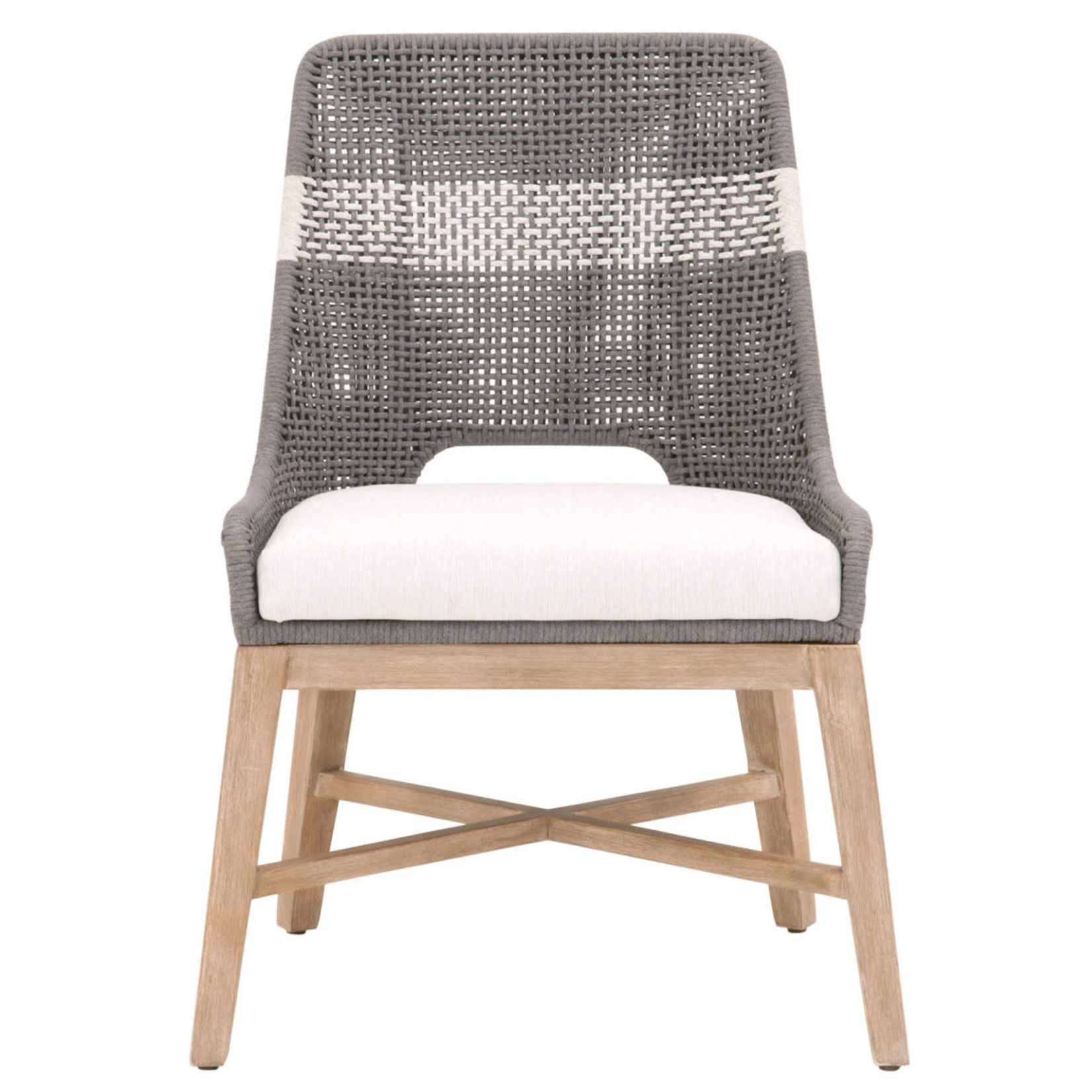 Tapestry Dining Chair - Dove Flat Rope/Wht Speckle/Nat Gray