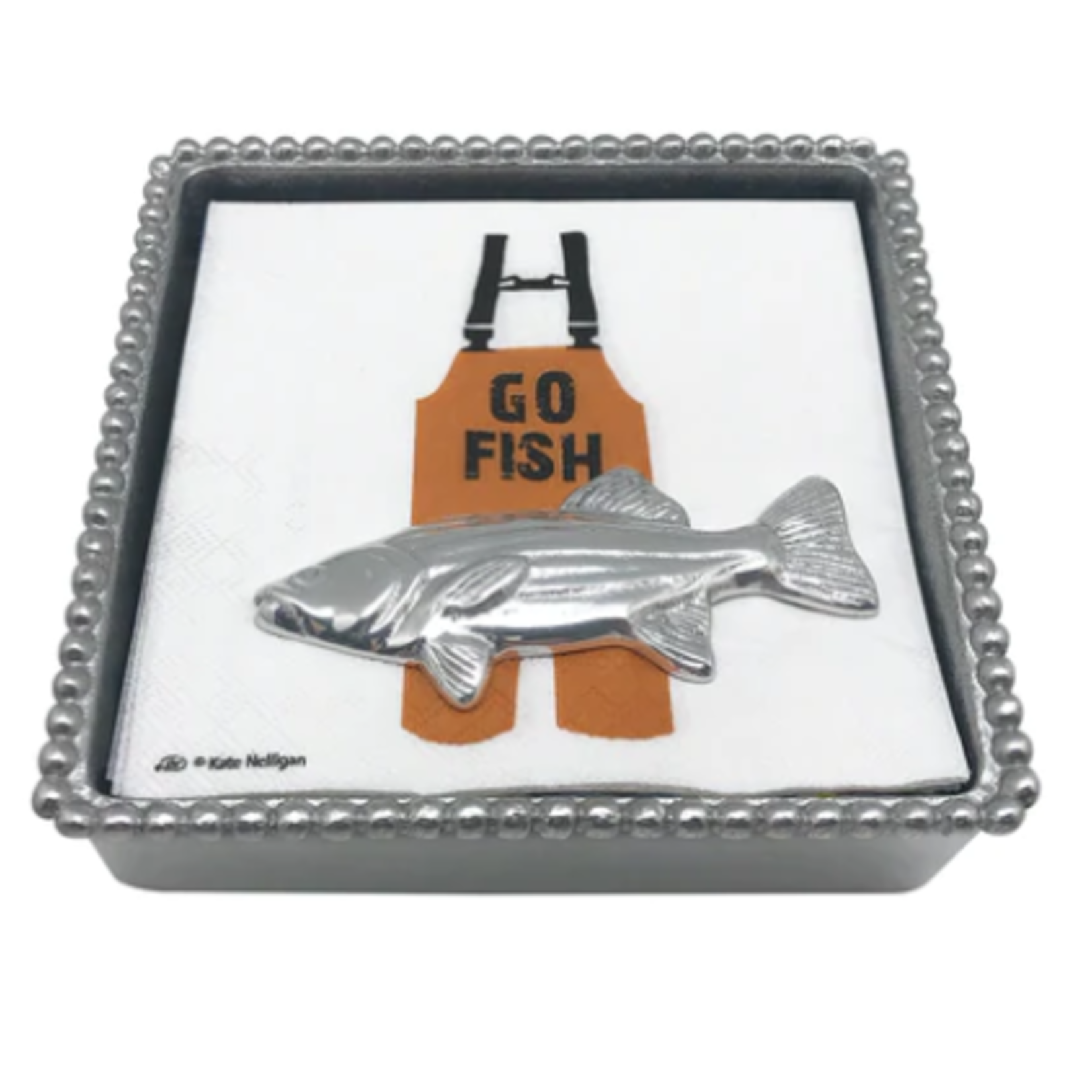 Fish Beaded Napkin Box Set