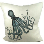 Pillow Octopus on White 20x20