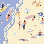 Beach People Paper Placemat