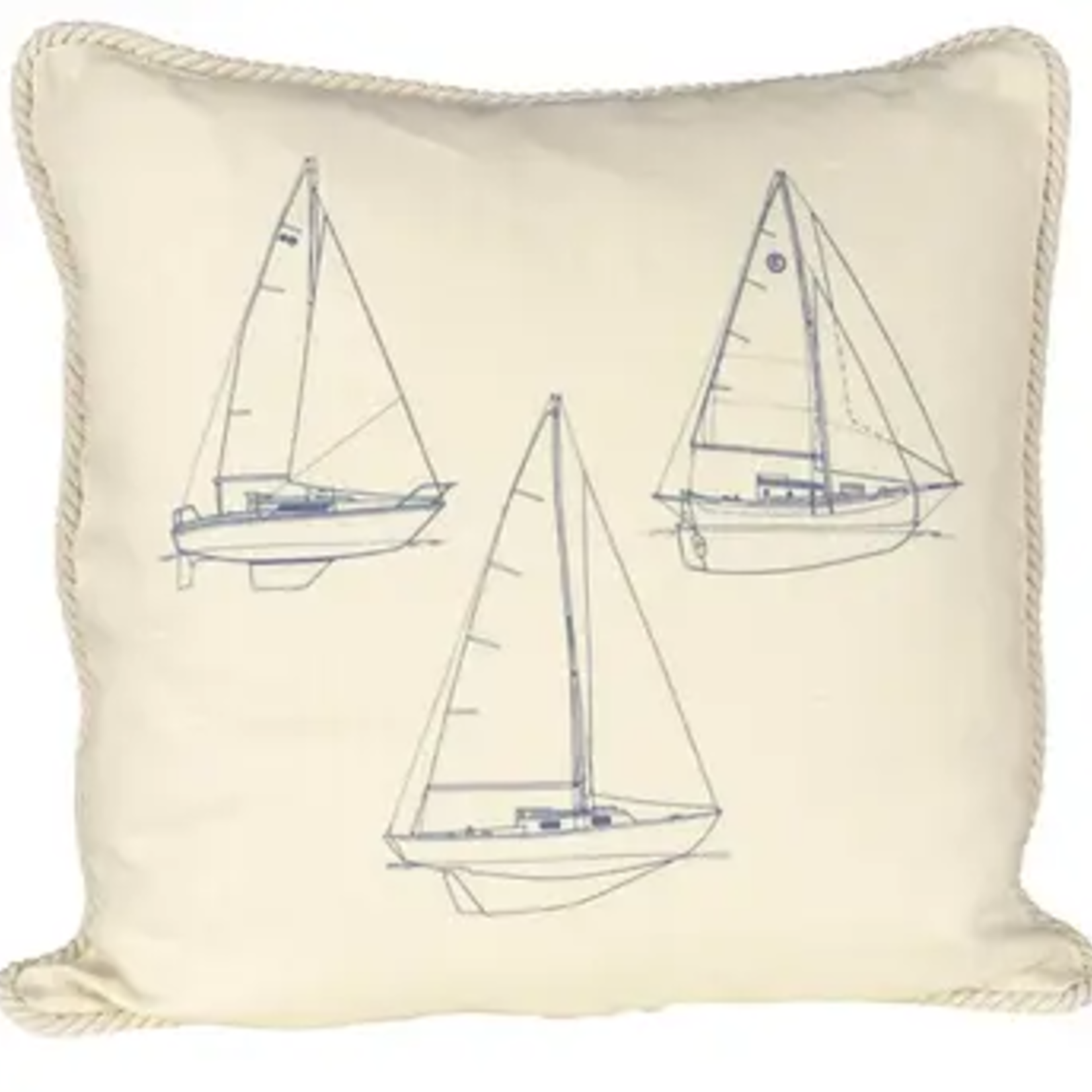 Sailboats One of a Kind Pillow