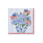 Flags and Hydrangeas Cocktail Napkins ***