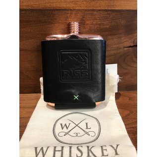 Whiskey Leatherworks RIGS Logo'd Clark Fork Copper Flask