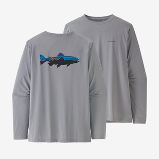 Patagonia RIGS Logo Patagonia Men's Long Sleeve Cap Cool Daily Fish Graphic Shirt