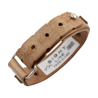 Sight Line Provisions Lost Cast Leather Bracelet -Oliver's Permit - Oyster Bamboo Collaboration