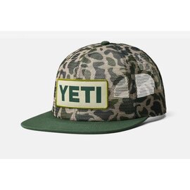 YETI Coolers Yeti Full mesh Camo Flat Brim Hat - Green Camo