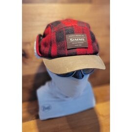 Simms Fishing Coldweather Cap - L/XL Red Buffalo Plaid