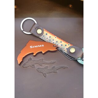 Simms Fishing Thirsty Trout Keychain - Orange