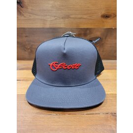 Scott Scott Fly Rods Black and Grey Flatty Hat