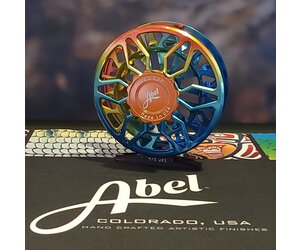 Abel SDF 5/6 Reel - Ported - Baja Fade - Orange Drag Knob - Red