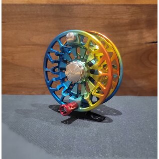 Abel Reels SDF 5/6 Fly Reel - Ported - Baja Fade - Orange Drag Knob - Red Aluminum Handle