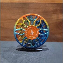 Abel Reels Abel Reels SDF 5/6 Fly Reel - Ported - Baja Fade - Orange Drag Knob - Red Aluminum Handle