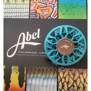 Abel Reels SDS 9/10 Fly Reel - Ported - Satin Teal - Satin Dark Brown Drag Knob - Rose Wood
