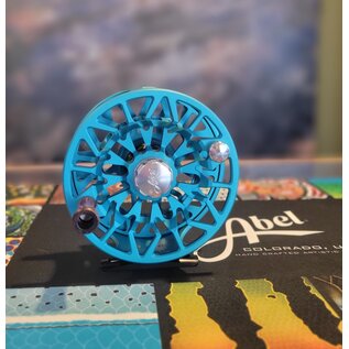 Abel Reels SDS 9/10 Fly Reel - Ported - Satin Teal - Satin Dark Brown Drag Knob - Rose Wood