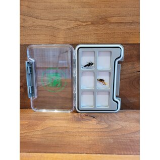 RIGS Logo Medium Waterproof Clear Thin Fly Box - 6 Compt