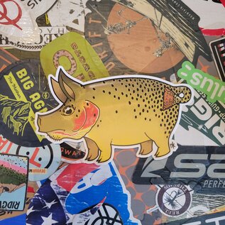 Nate Karnes Pig Sticker